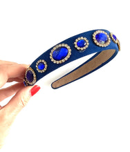 Load image into Gallery viewer, Blue Jewelled Headband
