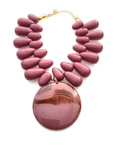 Load image into Gallery viewer, Dusky Pink Resin Pendant Necklace
