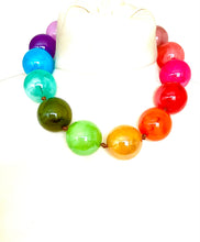 Load image into Gallery viewer, Rainbow Resin Bead Necklace
