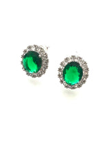 Load image into Gallery viewer, Green jewelled Stud Earrings
