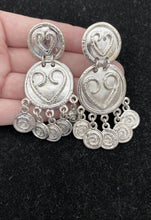 Load image into Gallery viewer, Clip On Silver Vintage Charm Earrings

