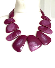 Load image into Gallery viewer, Purple Marbled Acrylic Necklace
