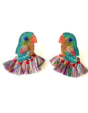 Load image into Gallery viewer, Rainbow Jewelled Parrot Earrings
