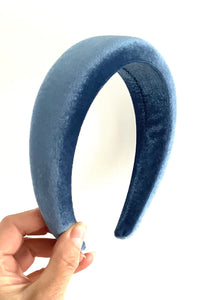 Blue Velvet Padded Headband