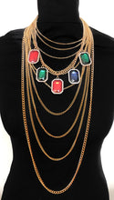 Load image into Gallery viewer, Jewelled Chain Statement Necklace
