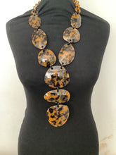 Load image into Gallery viewer, Long Brown Tortoise Shell Necklace
