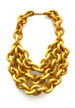 Load image into Gallery viewer, Mustard Rubber Chain Layered Necklace
