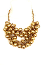 Load image into Gallery viewer, Gold Metallic Bead Necklace
