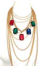 Load image into Gallery viewer, Jewelled Chain Statement Necklace
