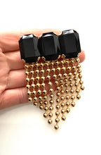 Load image into Gallery viewer, Vintage Black and Gold Brooch
