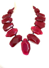 Load image into Gallery viewer, Berry Acrylic Abstract Statement Necklace
