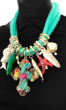 Load image into Gallery viewer, Boho Cross and Charm Necklace
