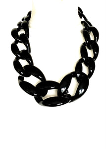 Chunky Black Chain Necklace