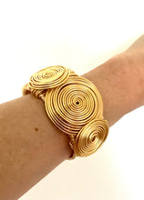 Load image into Gallery viewer, Gold Spiral Wire Bangle

