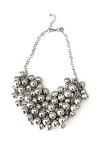 Load image into Gallery viewer, Silver Metallic Bead Necklace

