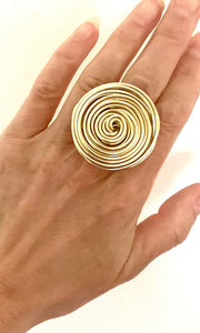 Gold Wire Spiral Ring