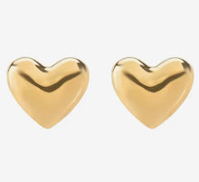 Load image into Gallery viewer, Gold Heart Earrings
