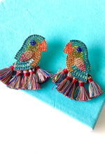 Load image into Gallery viewer, Rainbow Jewelled Parrot Earrings
