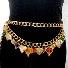 Load image into Gallery viewer, Multi Charm Gold Chain Belt
