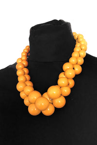 Chunky Mustard Bead Necklace