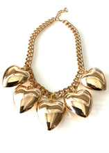 Load image into Gallery viewer, Chunky Gold Heart Necklace
