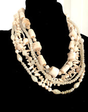 Load image into Gallery viewer, Cream Multi Layered Bead Necklace
