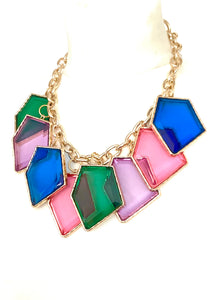 Abstract Acrylic Statement Necklace