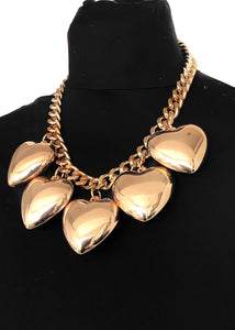 Chunky Gold Heart Necklace