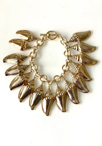 Gold Shell Charm Bracelet