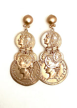 Load image into Gallery viewer, Gold Coin Drop Earrings
