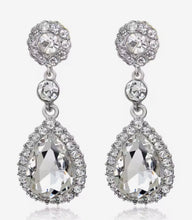 Load image into Gallery viewer, Diamanté Teardrop Bridal Earrings
