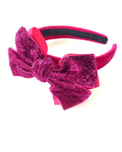 Load image into Gallery viewer, Pink Sparkly Bow Headband
