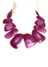 Load image into Gallery viewer, Purple Marbled Acrylic Necklace
