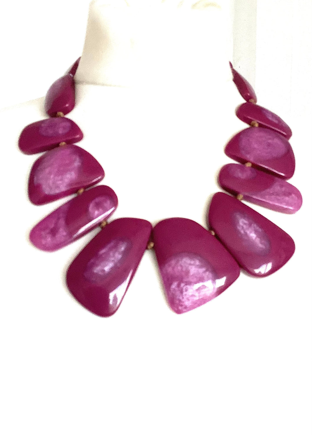 Purple Marbled Acrylic Necklace