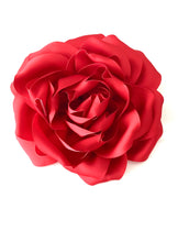 Load image into Gallery viewer, Red Satin Flower Corsage Brooch
