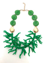 Load image into Gallery viewer, Green Coral Design Necklace
