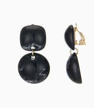 Load image into Gallery viewer, Clip On Black Drop Earrings
