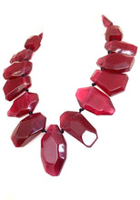 Load image into Gallery viewer, Berry Acrylic Abstract Statement Necklace
