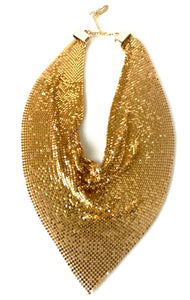 Gold Chainmail Neckerchief Necklace