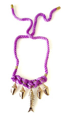 Load image into Gallery viewer, Lilac Rope Sea Charm Necklace
