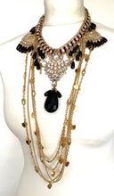 Load image into Gallery viewer, Black and Gold Chain Festival Necklace
