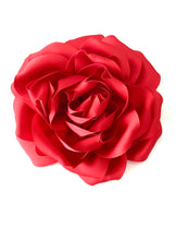 Load image into Gallery viewer, Red Satin Flower Corsage Brooch
