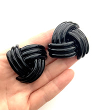 Load image into Gallery viewer, Chunky Clip On Black Earrings
