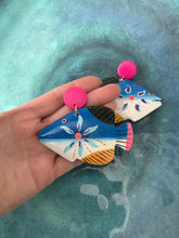 Load image into Gallery viewer, Wooden Tropical Fish Earrings
