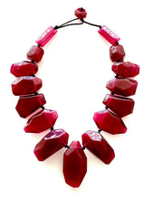 Load image into Gallery viewer, Berry Acrylic Abstract Statement Necklace
