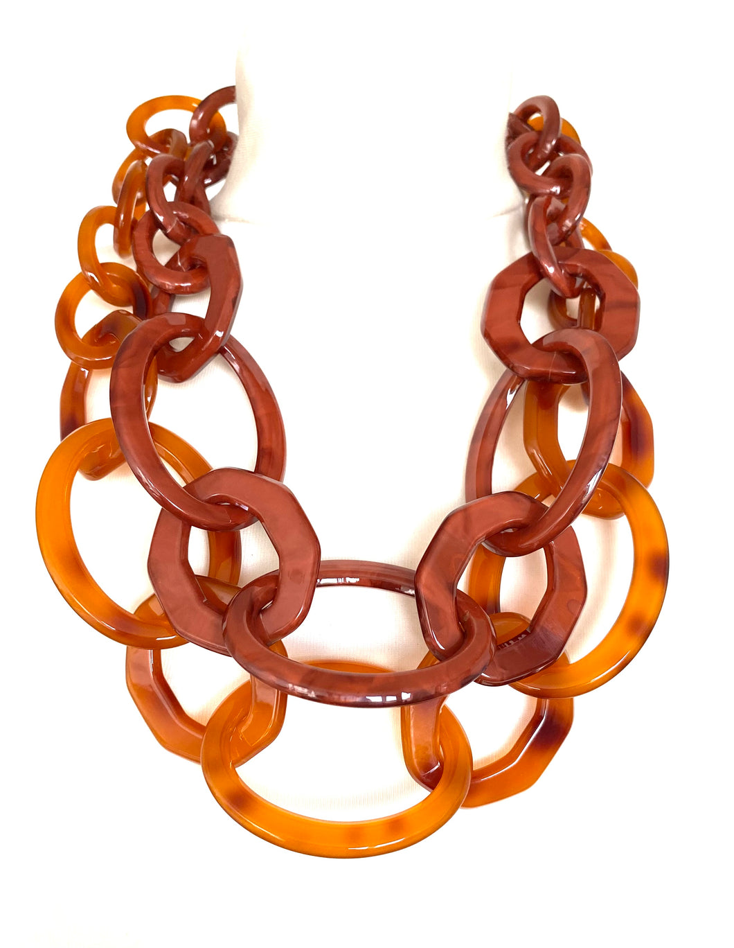 Amber Acrylic Chain Necklace