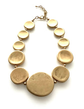 Load image into Gallery viewer, Brushed Gold Circle Necklace
