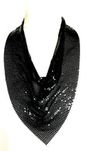 Load image into Gallery viewer, Black Chainmail Neckerchief Necklace
