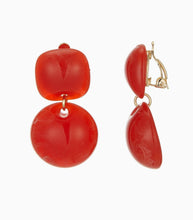 Load image into Gallery viewer, Clip On Orange Earrings

