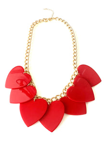 Red Heart Acrylic Necklace